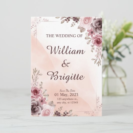 結婚式招待状 招待状 (スタンド正面)