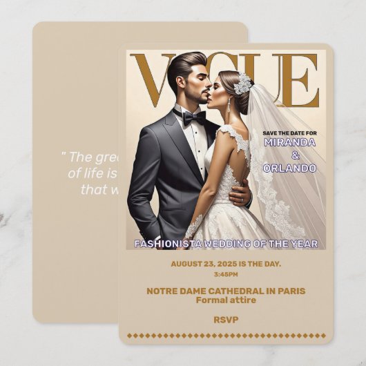 結婚式招待状 招待状 (正面/裏面)