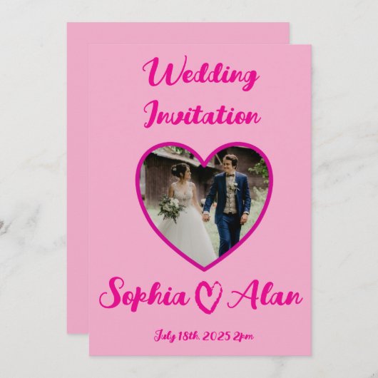 結婚式招待状 招待状 (正面/裏面)