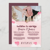 結婚式招待状 招待状 (正面/裏面)