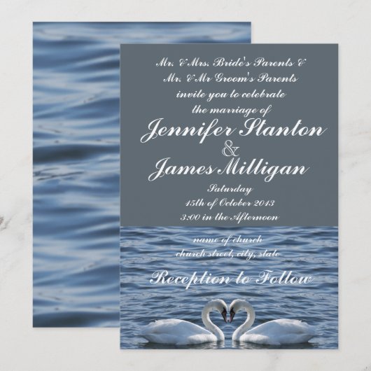 結婚式招待状 招待状 (正面/裏面)