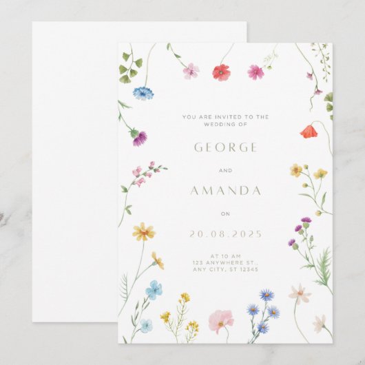 結婚式招待状 招待状 (正面/裏面)