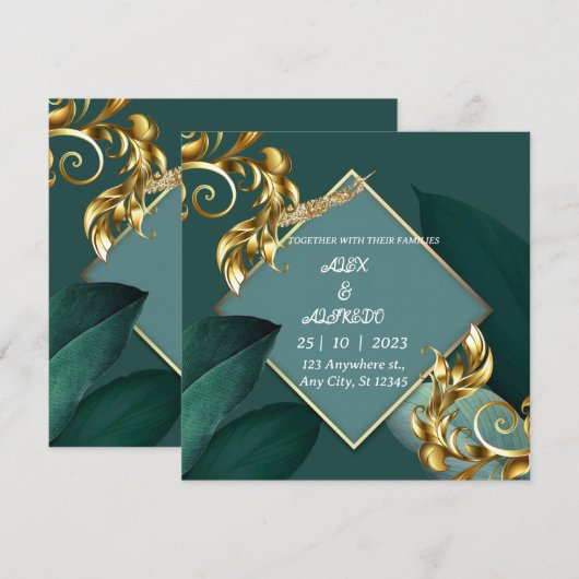 結婚式招待状 招待状 (正面/裏面)