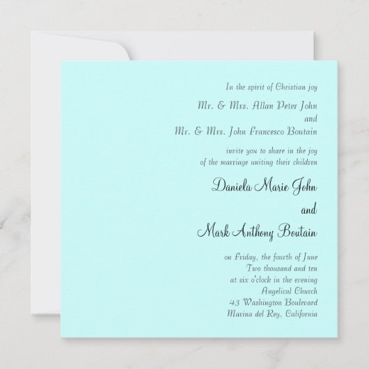 結婚式招待状 招待状 (正面)