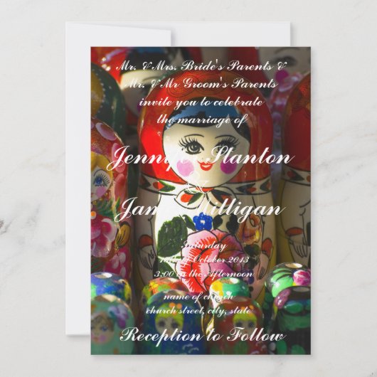 結婚式招待状 招待状 (正面)