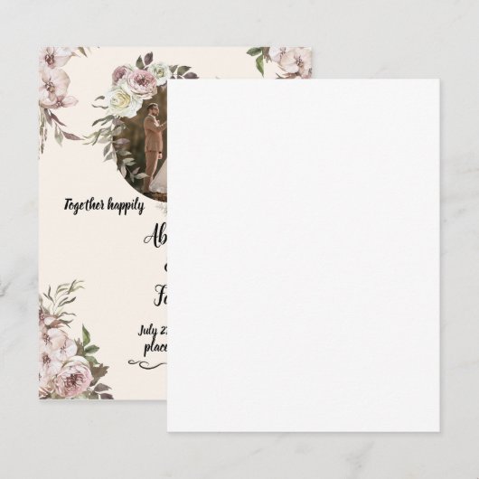 結婚式招待状 招待状 (正面/裏面)