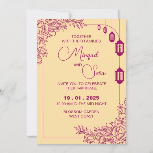 結婚式招待状 招待状 (正面)