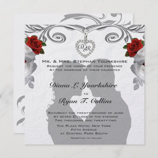 結婚式招待状 招待状 (正面/裏面)