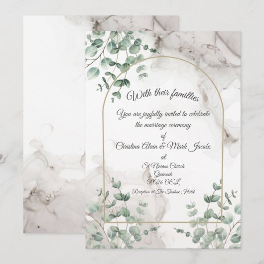 結婚式招待状 招待状 (正面/裏面)