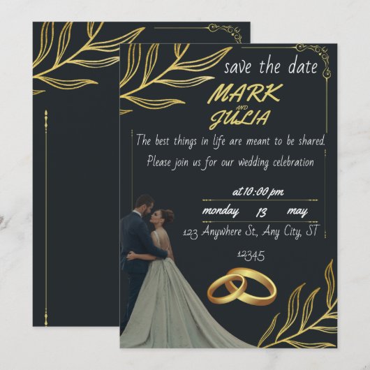 結婚式招待状 招待状 (正面/裏面)