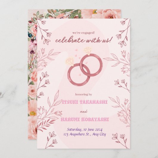 結婚式招待状 招待状 (正面/裏面)