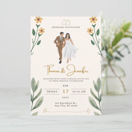 結婚式招待状 招待状 (スタンド正面)