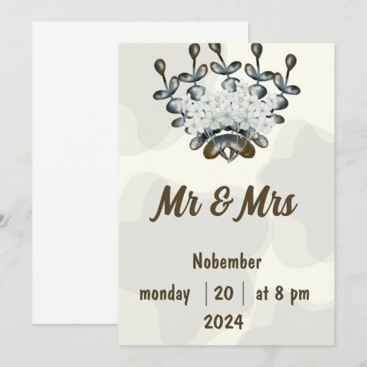 結婚式招待状 招待状 (正面/裏面)