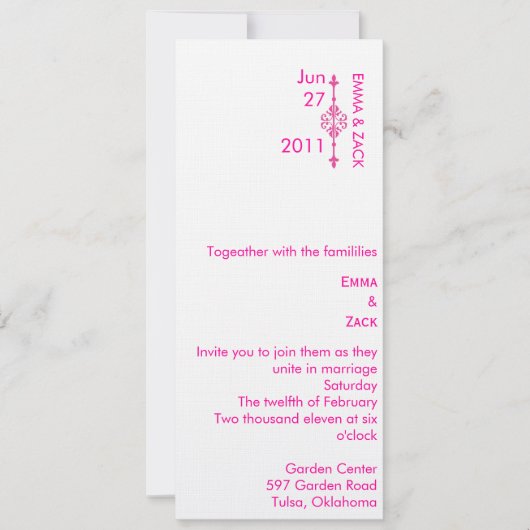 結婚式招待状 招待状 (正面)