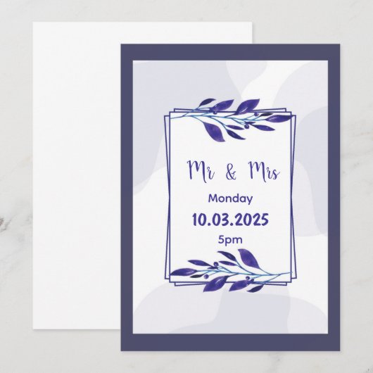 結婚式招待状 招待状 (正面/裏面)