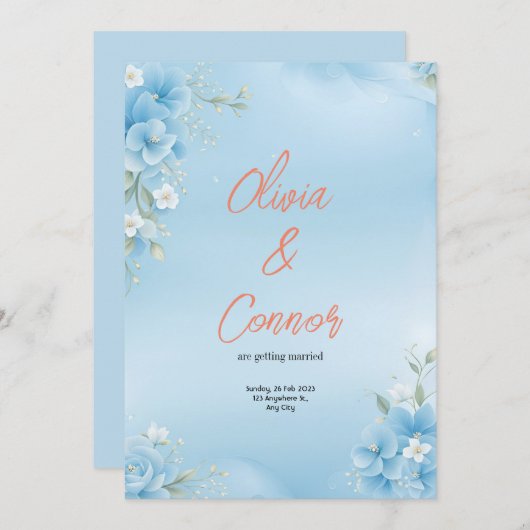 結婚式招待状 招待状 (正面/裏面)