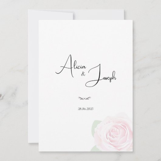 結婚式招待状 招待状 (裏面)