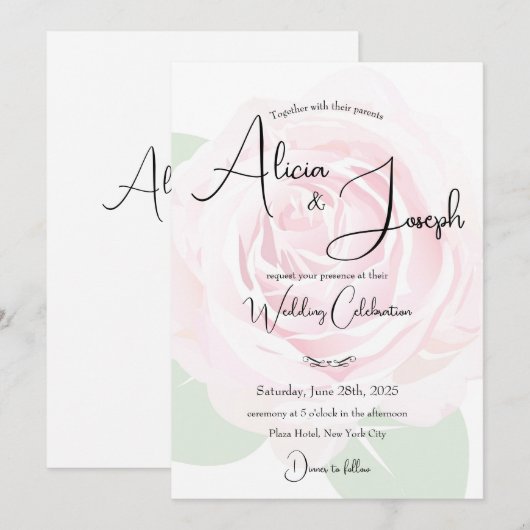 結婚式招待状 招待状 (正面/裏面)