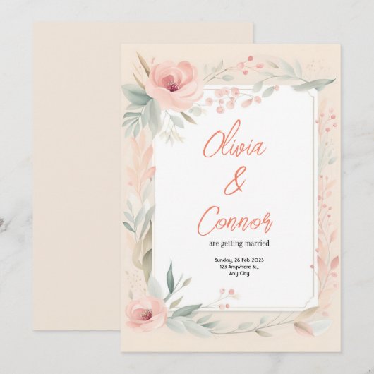 結婚式招待状 招待状 (正面/裏面)