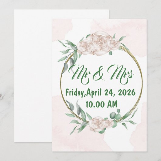 結婚式招待状 招待状 (正面/裏面)