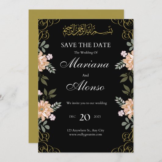 結婚式招待状 招待状 (正面/裏面)