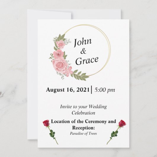 結婚式招待状 招待状 (正面)