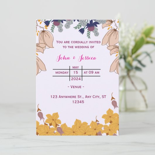 結婚式招待状 招待状 (スタンド正面)