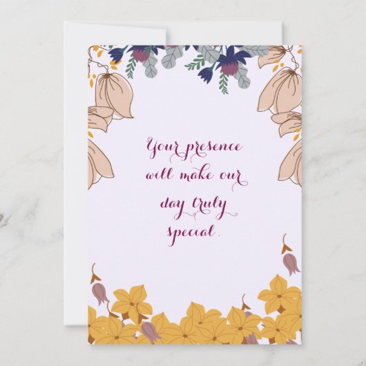 結婚式招待状 招待状 (裏面)