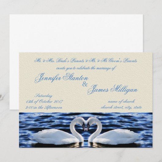 結婚式招待状 招待状 (正面/裏面)