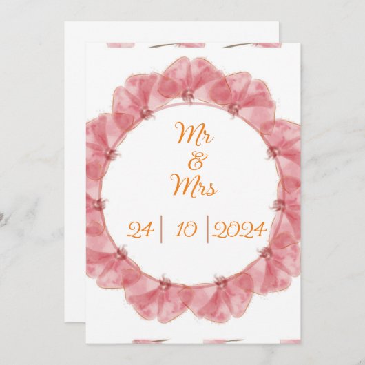 結婚式招待状 招待状 (正面/裏面)