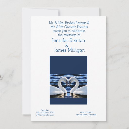 結婚式招待状 招待状 (正面)