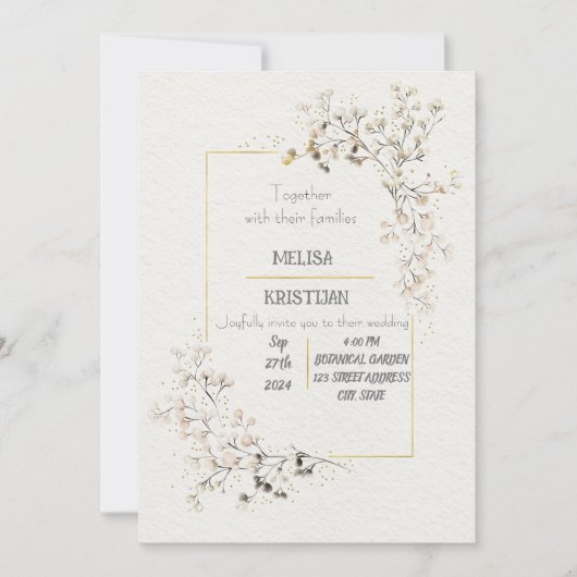 結婚式招待状 招待状 (正面)