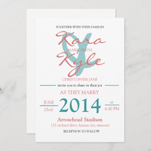 結婚式招待状 招待状 (正面/裏面)