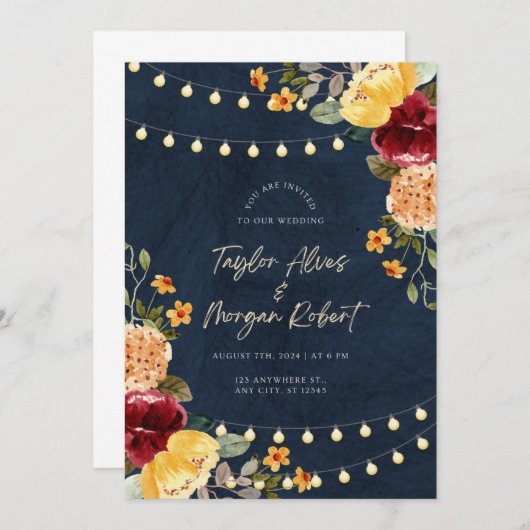 結婚式招待状 招待状 (正面/裏面)