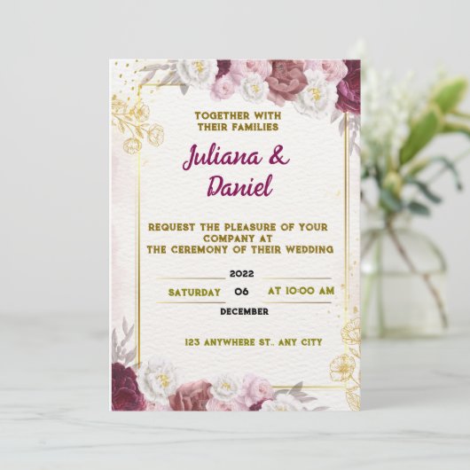 結婚式招待状 招待状 (スタンド正面)