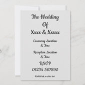 結婚式招待状 招待状 (裏面)