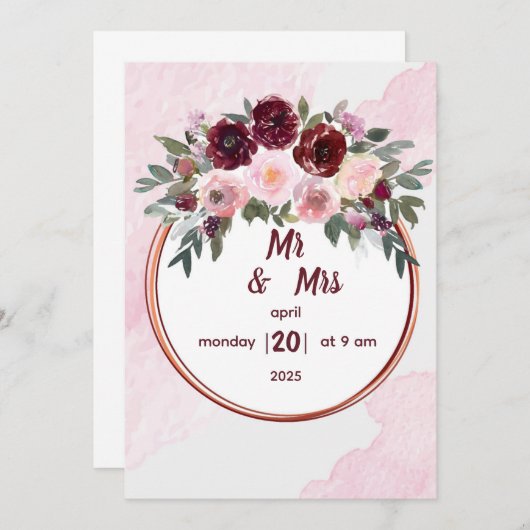 結婚式招待状 招待状 (正面/裏面)