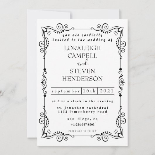 結婚式招待状 招待状 (正面)