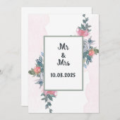 結婚式招待状 招待状 (正面/裏面)