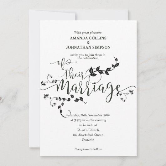 結婚式招待状 招待状 (正面)