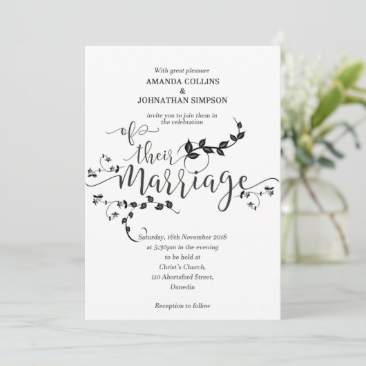 結婚式招待状 招待状 (スタンド正面)