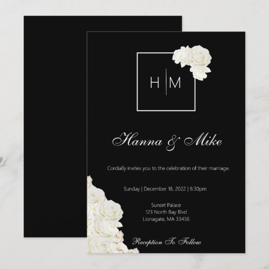 結婚式招待状 招待状 (正面/裏面)