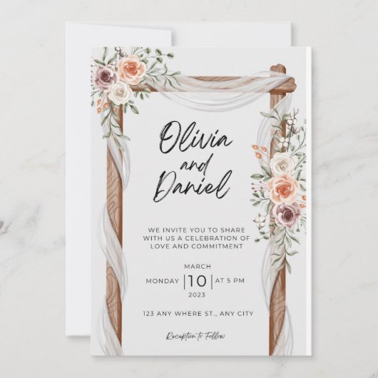 結婚式招待状 招待状 (正面)