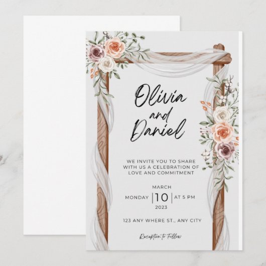 結婚式招待状 招待状 (正面/裏面)