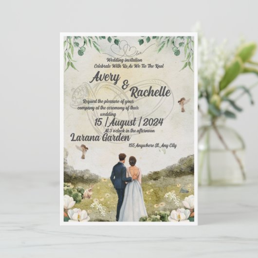 結婚式招待状 招待状 (スタンド正面)