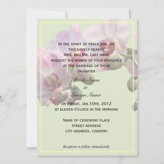 結婚式招待状 招待状 (正面)