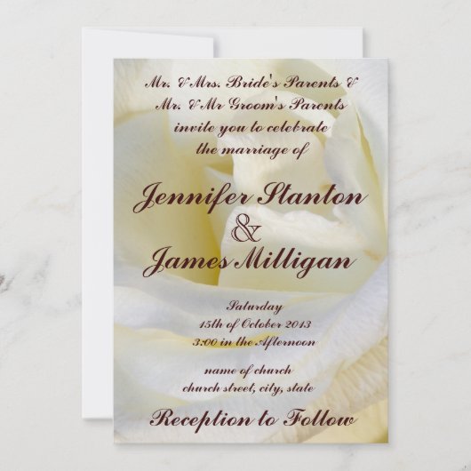 結婚式招待状 招待状 (正面)