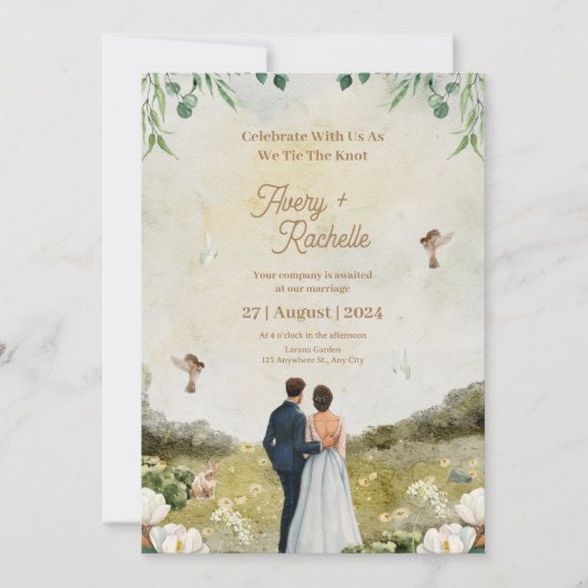 結婚式招待状 招待状 (正面)