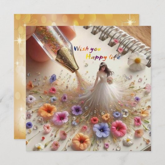 結婚式招待状 招待状 (正面/裏面)