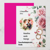 結婚式招待状 招待状 (正面/裏面)